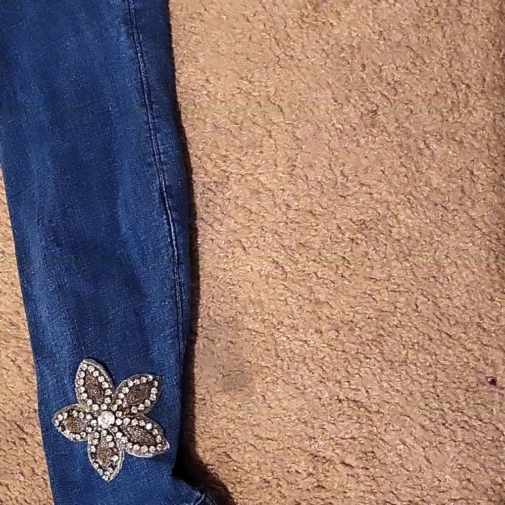 Brand new denim knee high boot